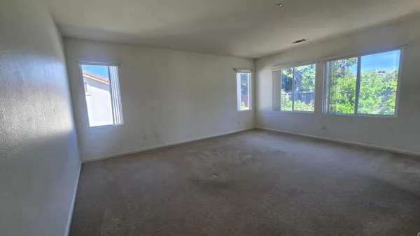 an empty room with a window