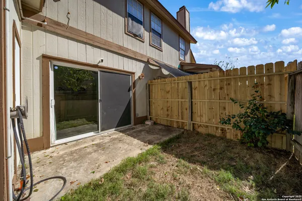 a backyard of a house