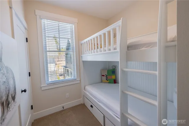 a storage room with a window