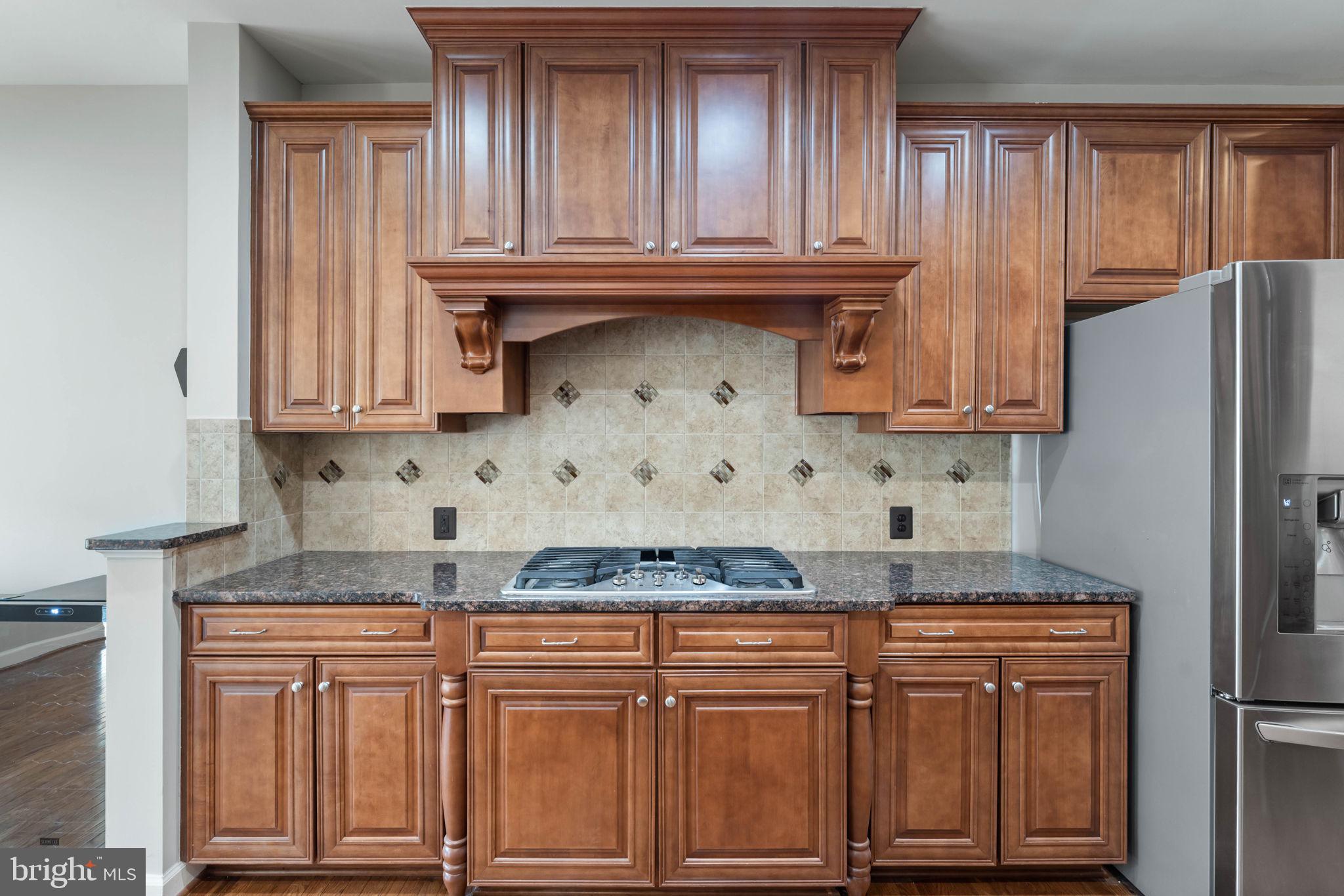 42524 Rowderbury Square Chantilly, VA 20152 - Photo 39 of 73 a kitchen with granite countertop stainless steel appliances a refrigerator and cabinets