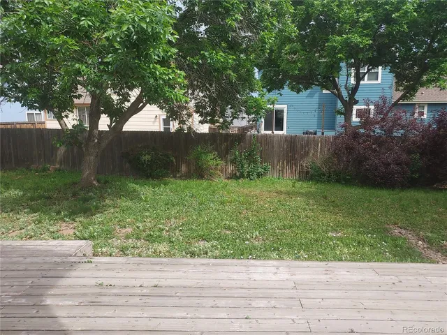 a view of a backyard