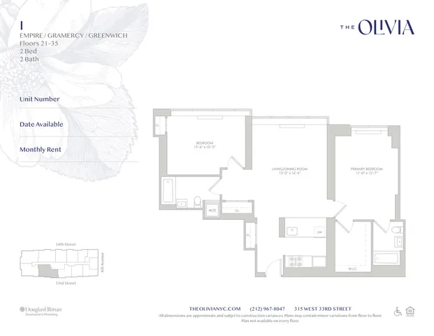 $7,710 | 315 West 33rd Street, Unit 29I | Hudson Yards