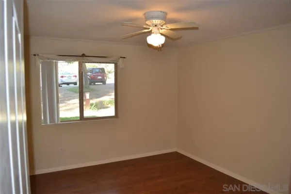 an empty room with a window