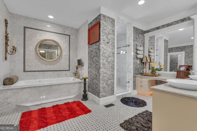 a view of a house with backyard porch and sitting area