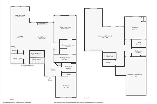 $462,900 | 807 Northeast Algonquin Street, Lee's Summit, MO 64064