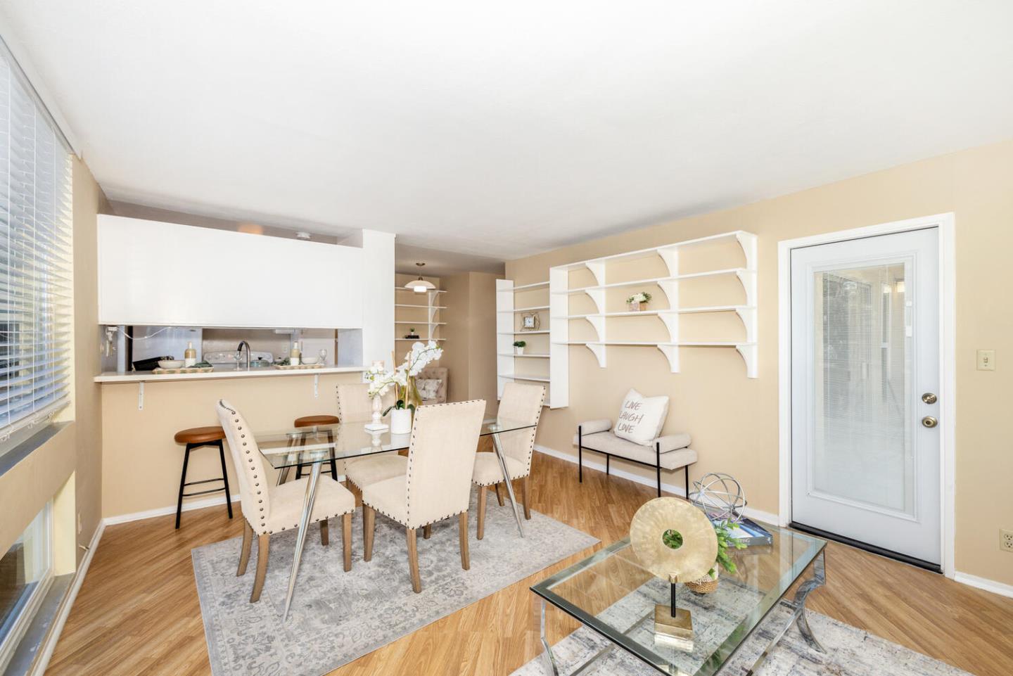 2201 Virginia Street, Unit 2 Berkeley, CA 94709 - Photo 7 of 24 a living room with dining room and wooden floor