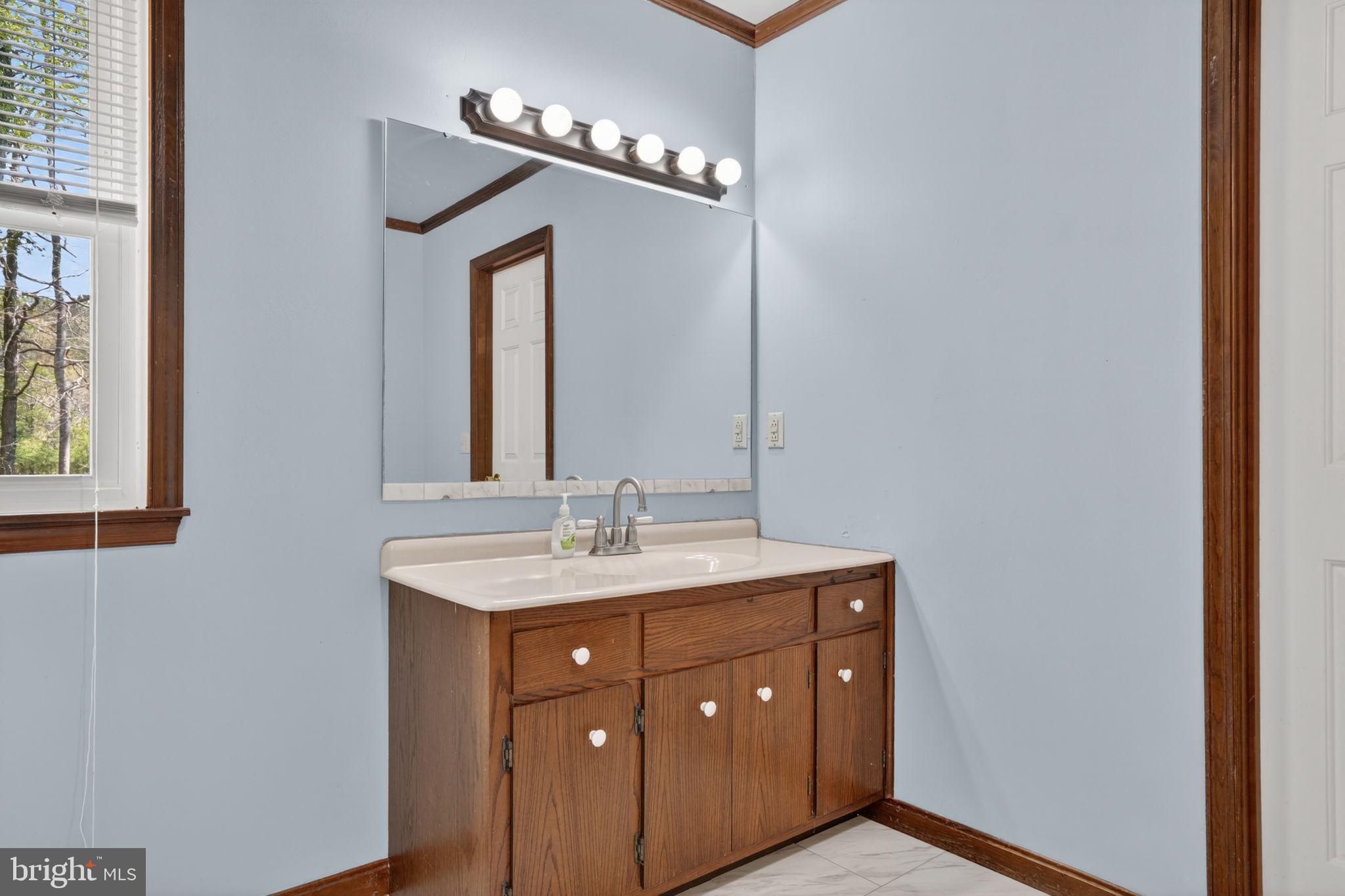 14123 Winterville Road Bloxom, VA 23308 - Photo 23 of 84 a bathroom with a sink and a mirror