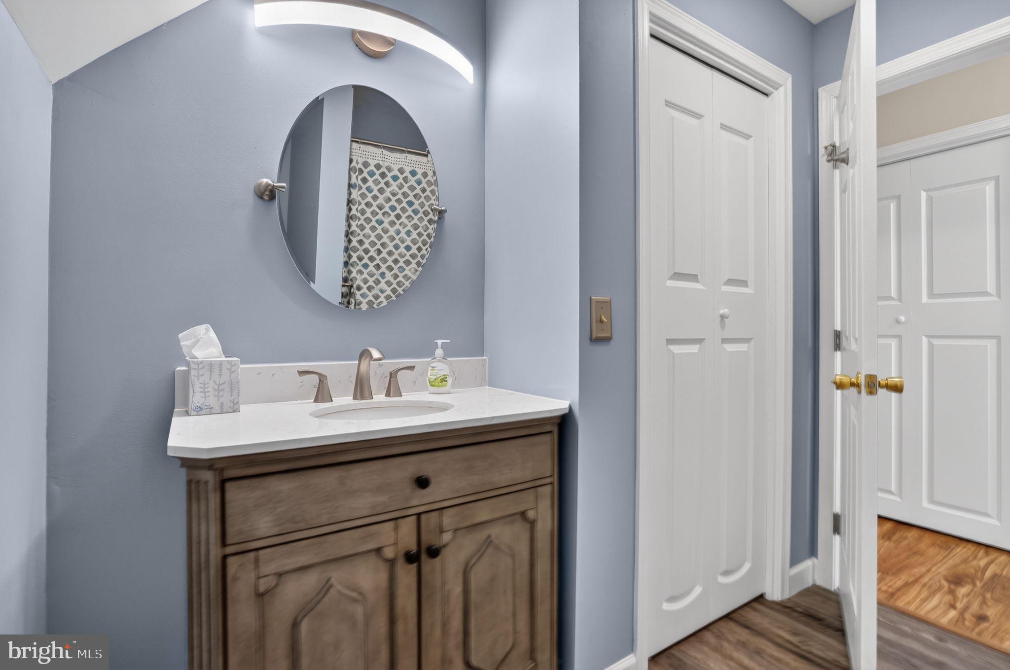 14123 Winterville Road Bloxom, VA 23308 - Photo 32 of 84 a bathroom with a sink and a mirror