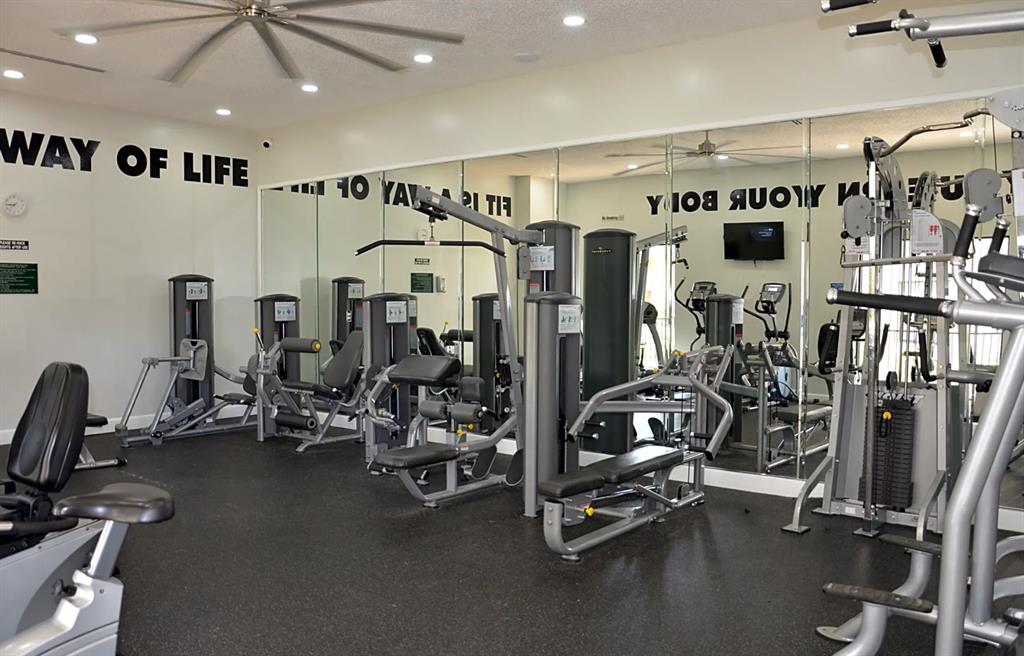 17350 Northwest 68th Avenue, Unit 400416 Hialeah, FL 33015 - Photo 13 of 16 a view of a room with gym equipment
