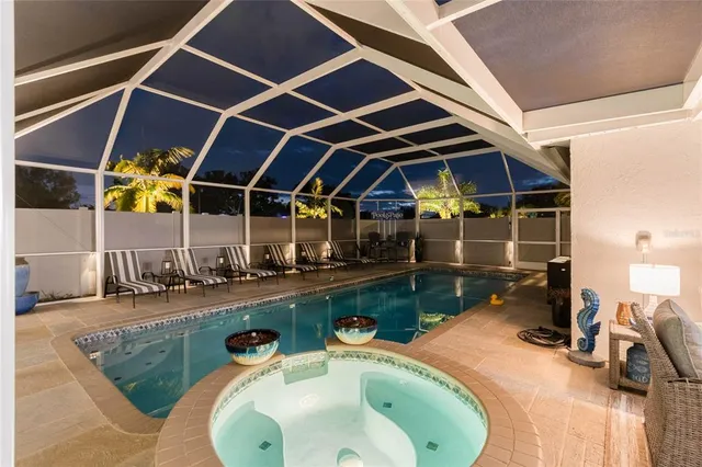 a view of a porch with a backyard