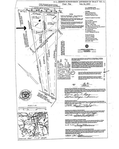 0 Joy Road Mount Pleasant, TN 38474 - Photo 2 of 4 Survey. Also a pdf copy at top of this page