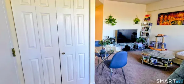 a view of a closet area