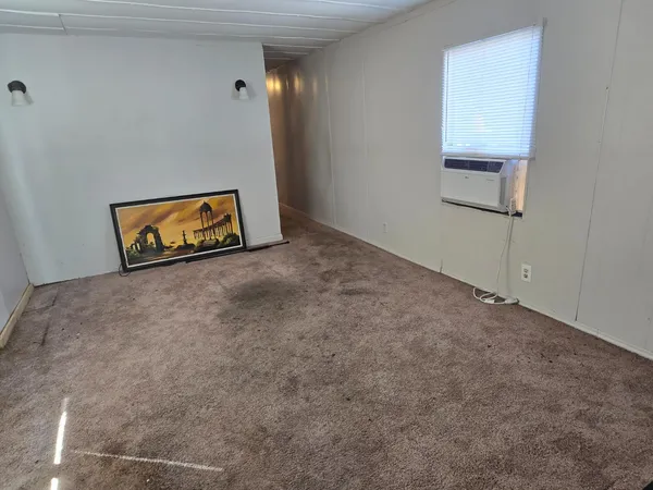 an empty room with a window