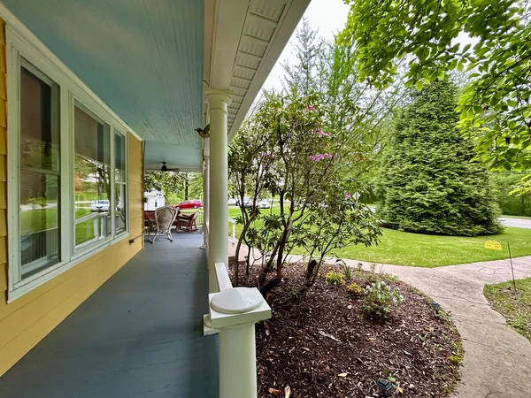 a house view with a garden space
