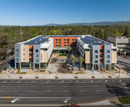 a view of city with ocean view