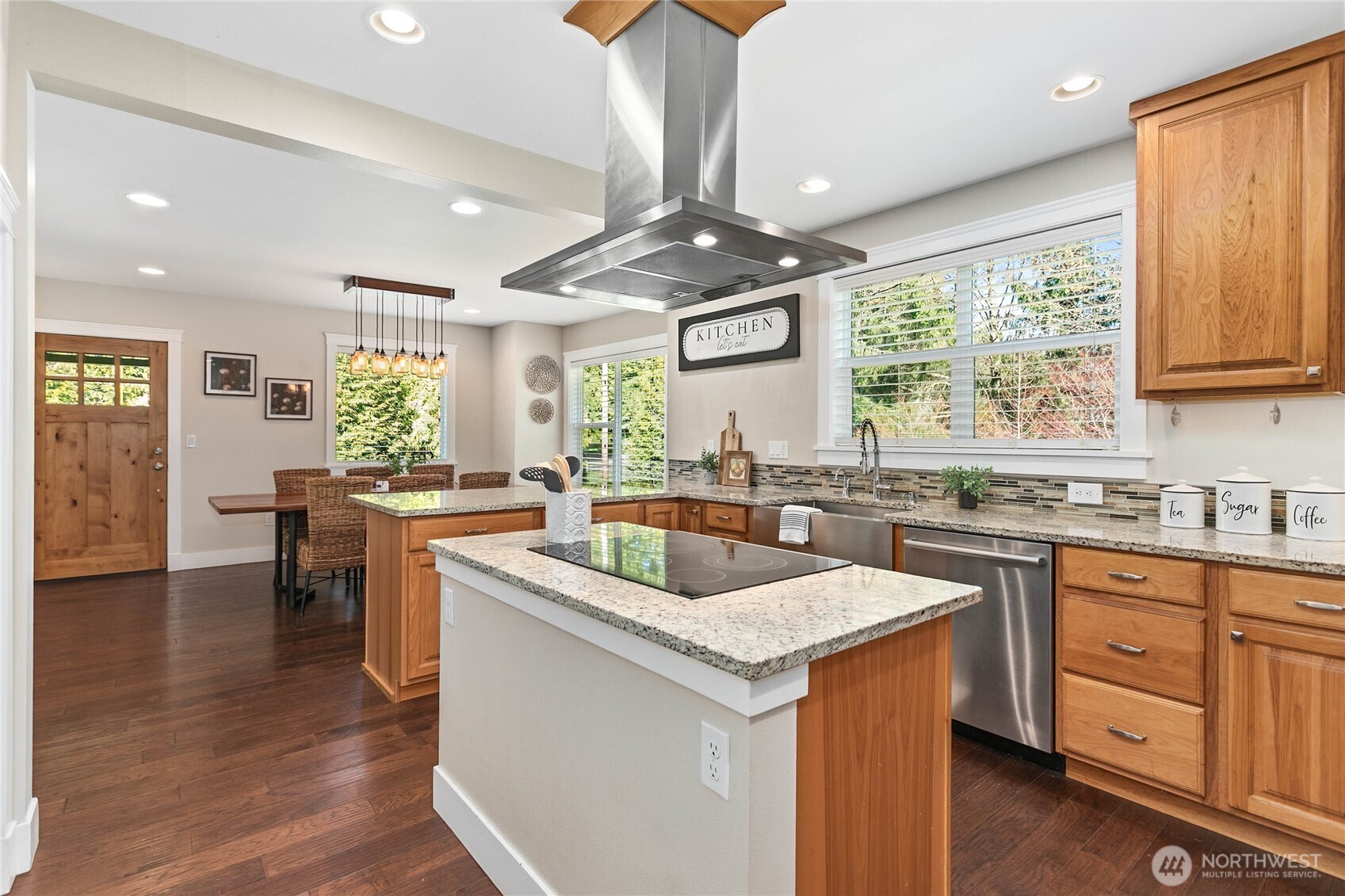 3269 Haynie Road Custer, WA 98240 - Photo 18 of 39 a kitchen with sink cabinets and wooden floor