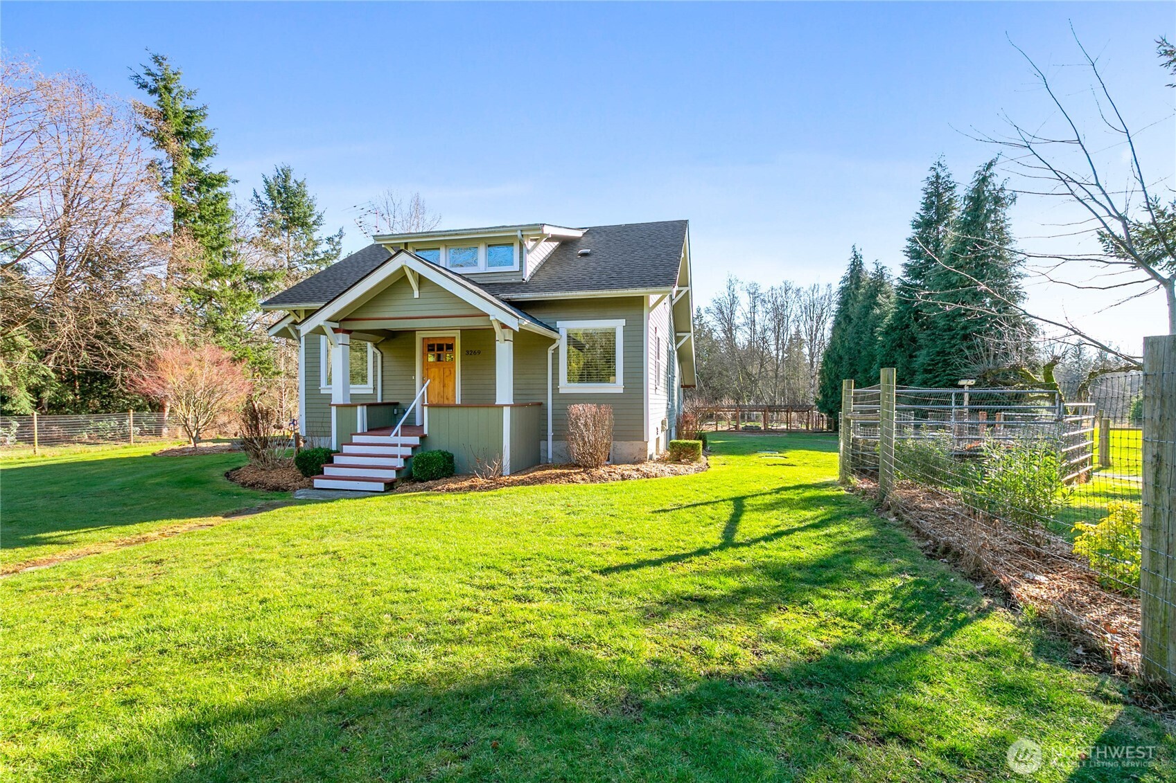 3269 Haynie Road Custer, WA 98240 - Photo 3 of 39 a view of a house with a big yard potted plants and large tree