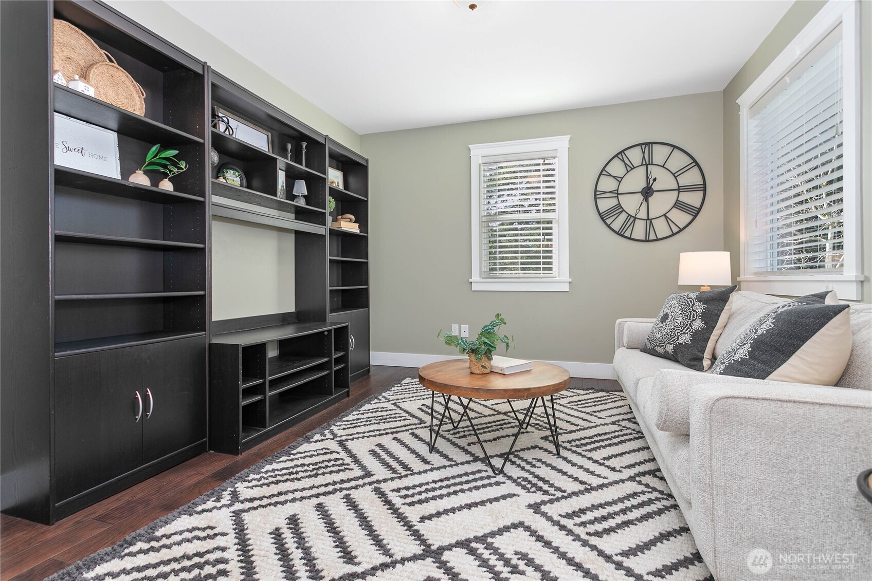 3269 Haynie Road Custer, WA 98240 - Photo 10 of 39 a living room with furniture a rug and wall paintings