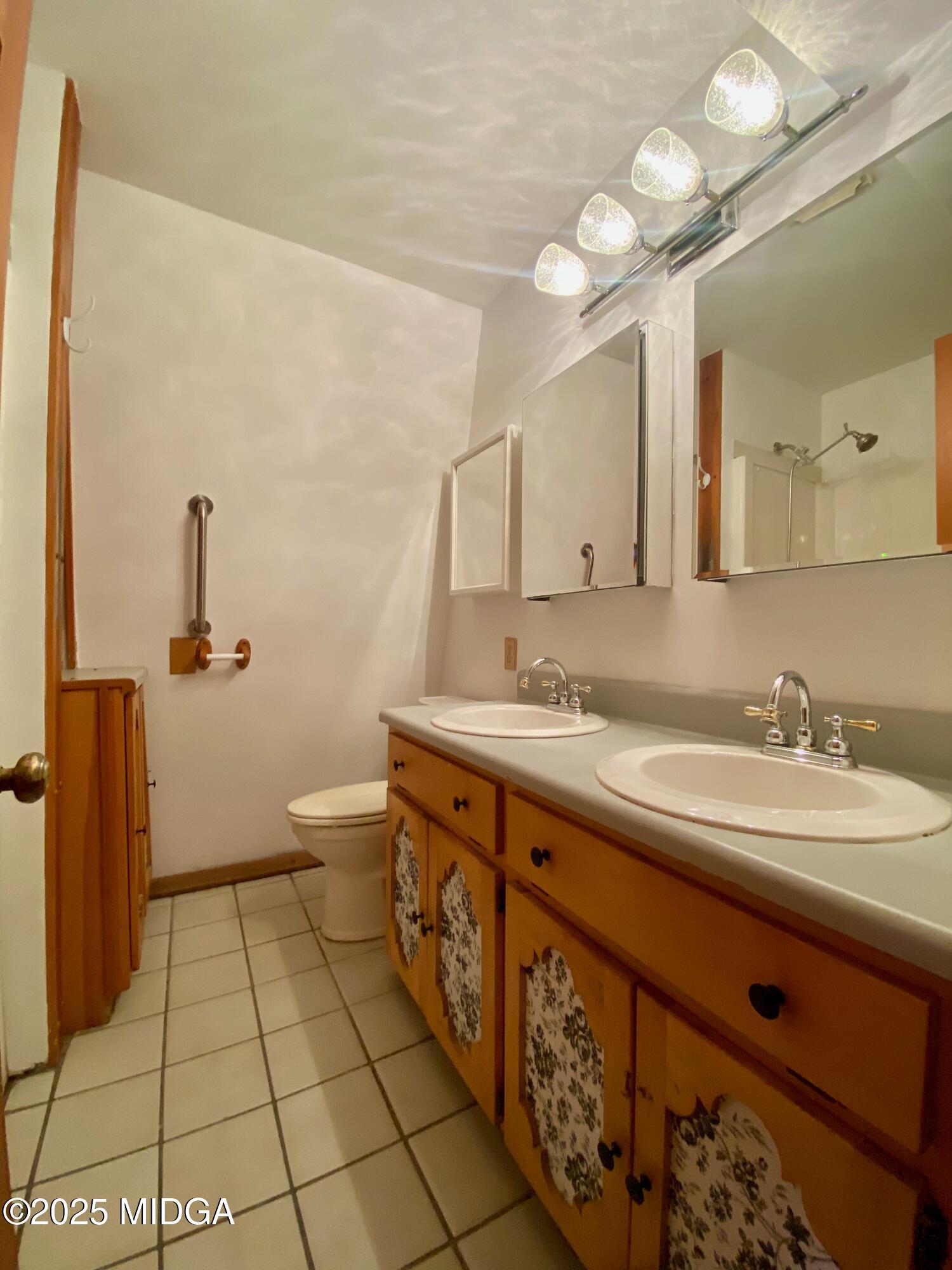 231 West Seminole Drive Byron, GA 31008 - Photo 9 of 38 a bathroom with a sink a toilet and mirror