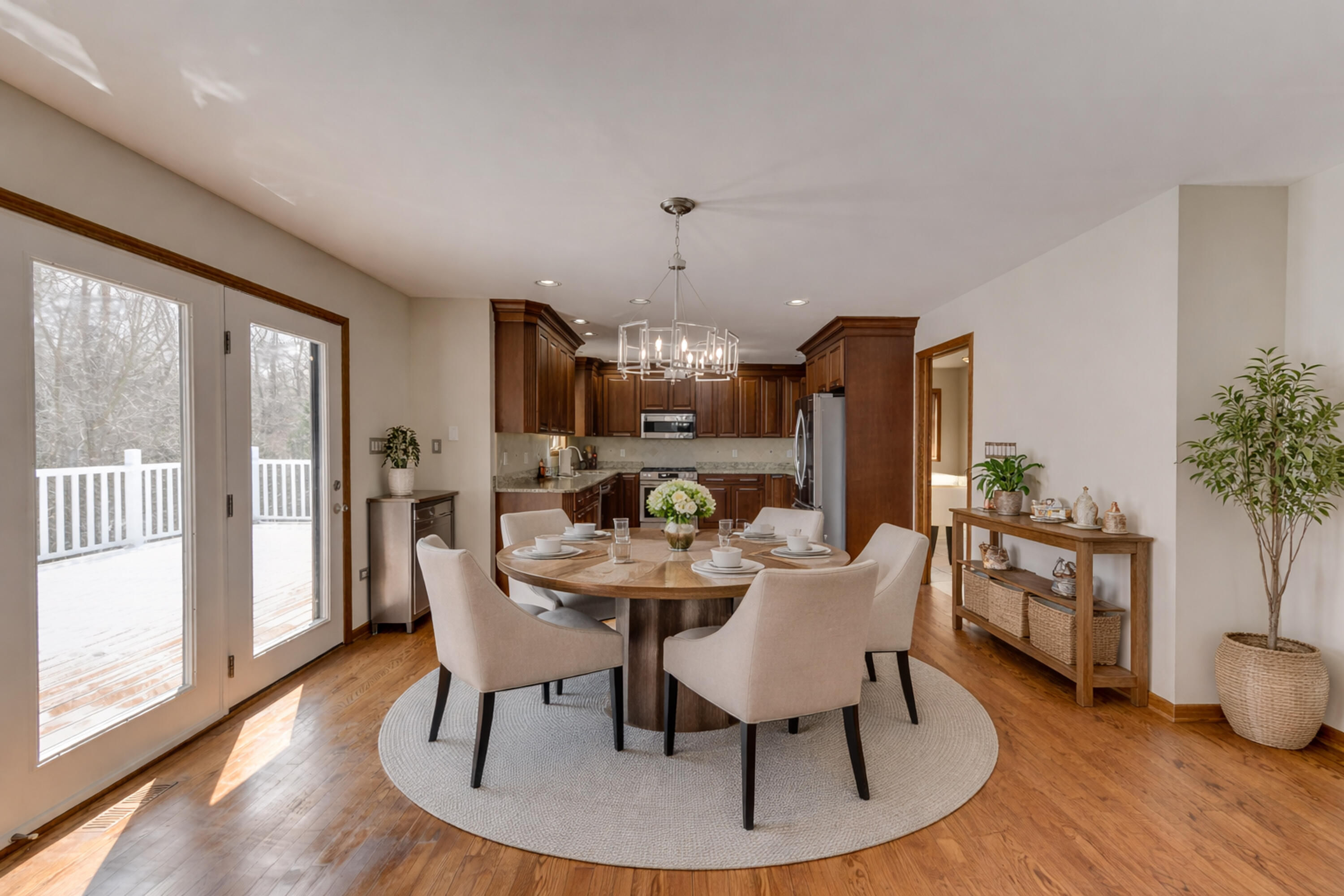 9575 Calumet Street Dyer, IN 46311 - Photo 28 of 53 a view of a dining room with furniture window and wooden floor