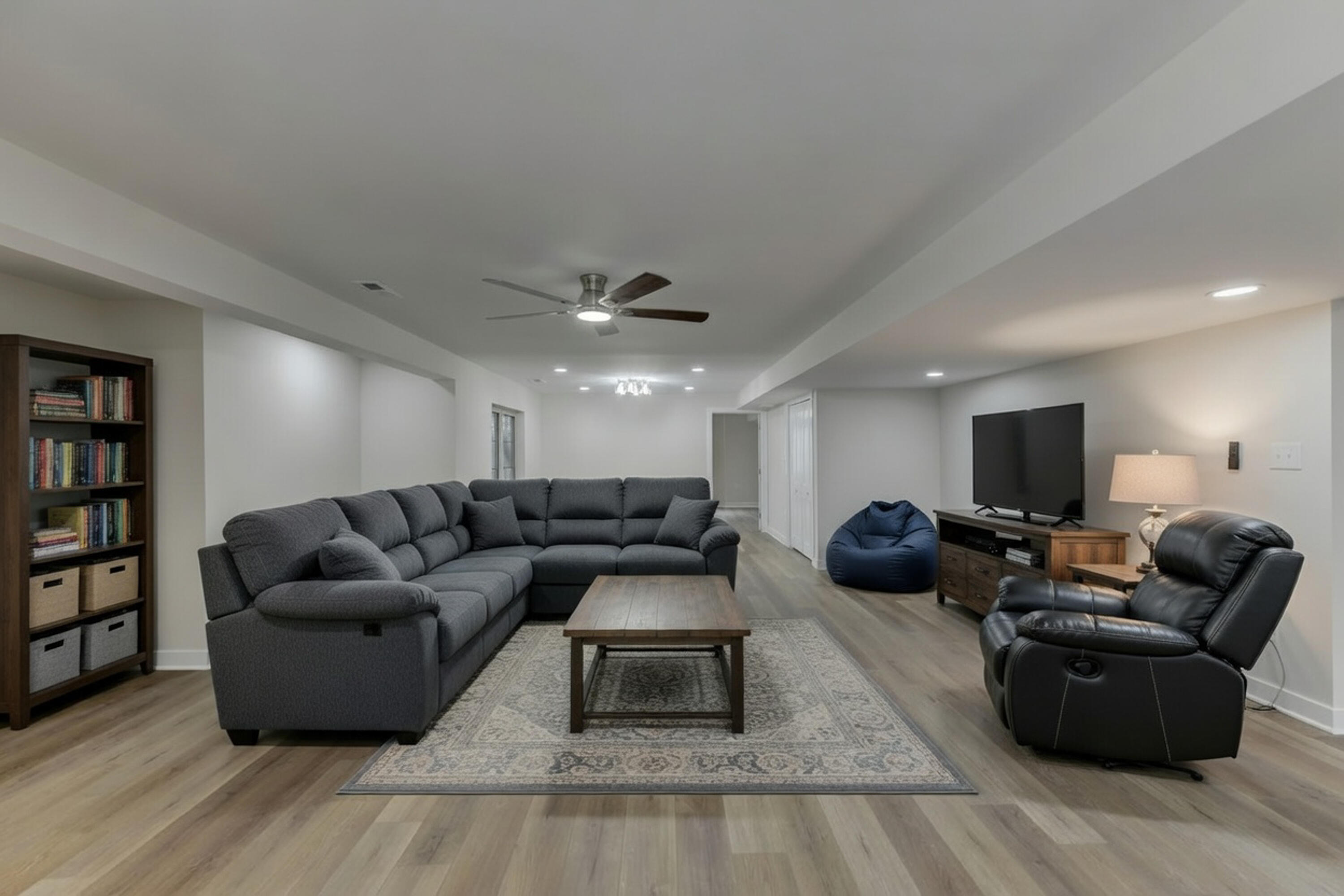 9575 Calumet Street Dyer, IN 46311 - Photo 47 of 53 a living room with furniture and a flat screen tv