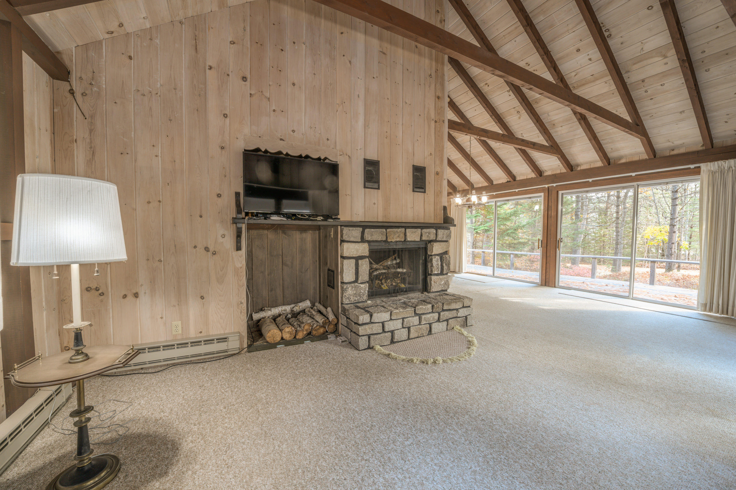 12 Hall Quarry Road Mount Desert, ME 04660 - Photo 8 of 48 Great Room to Fireplace -Living and Dini