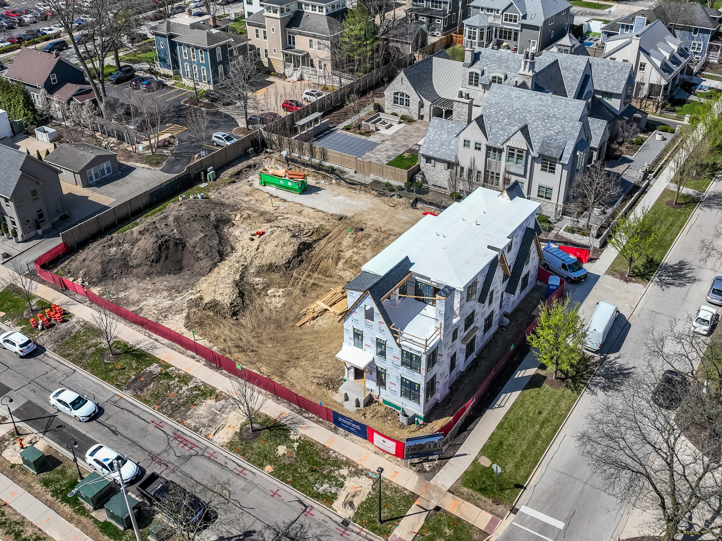 103 South Webster Street Naperville, IL 60540 - Photo 44 of 44 an aerial view of a house with a swimming pool