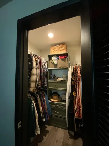 a view of walk in closet