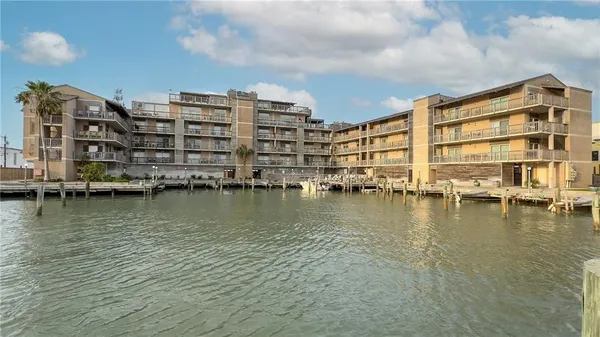 a view of a ocean with building