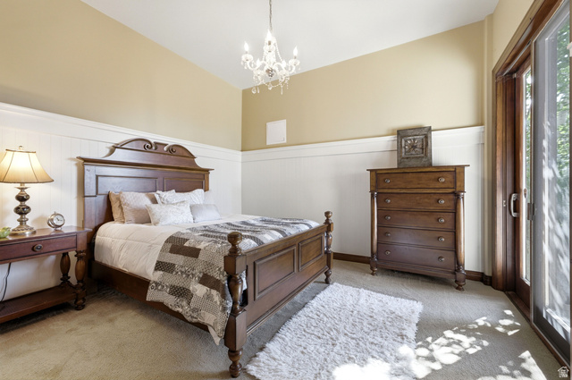 335 Bern Way Midway, UT 84049 - Photo 45 of 88 Room featuring neutral wall paint, white wainscoting, and carpeted flooring