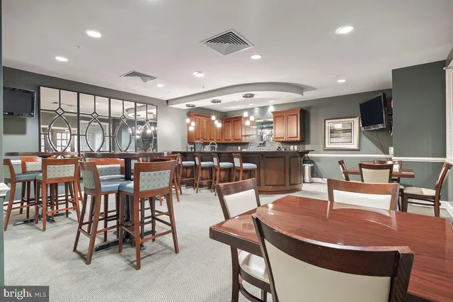 a view of a building with a street