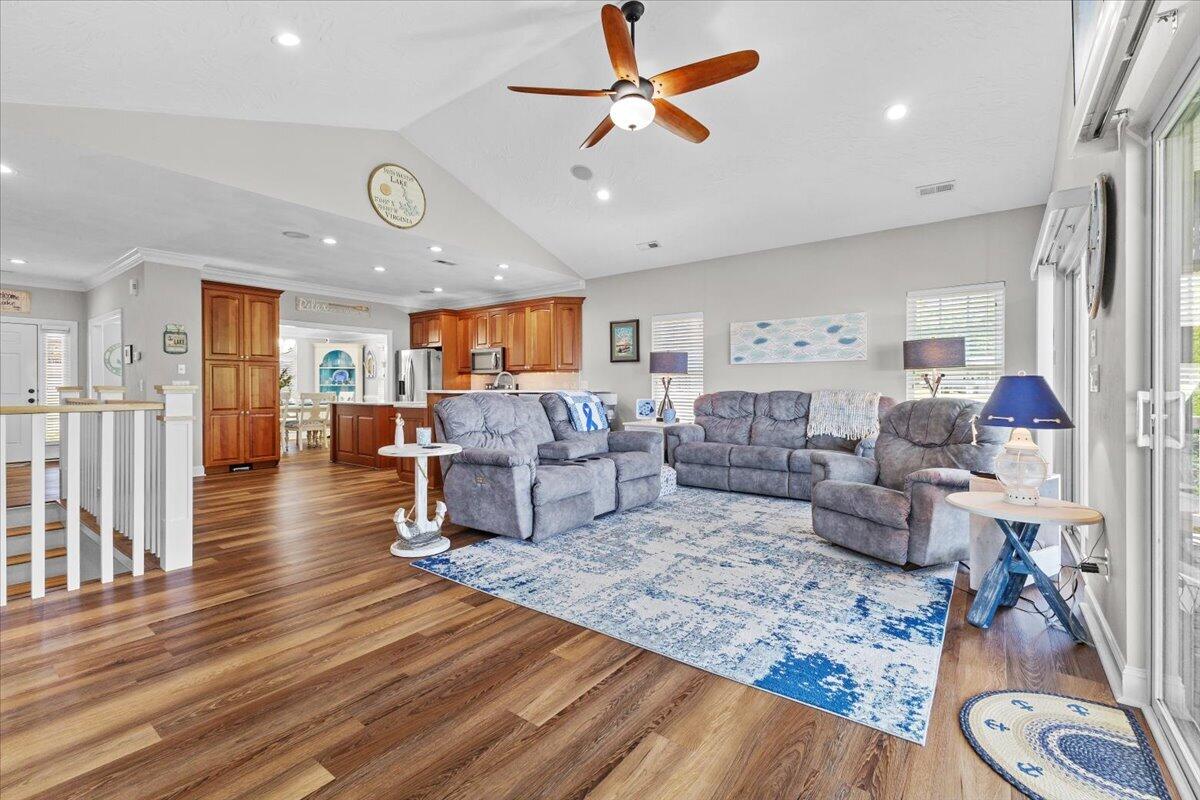 225 Lands End Circle Union Hall, VA 24176 - Photo 19 of 77 a living room with lots of furniture and view of wooden floor