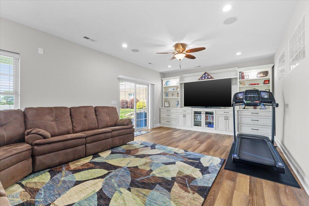 225 Lands End Circle Union Hall, VA 24176 - Photo 39 of 77 a living room with furniture and a flat screen tv