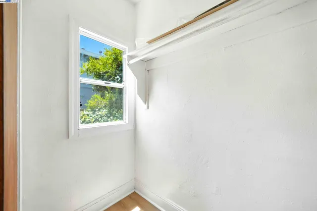 a view of a small space with window