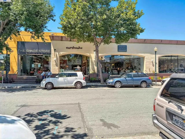 a view of a cars park in front of building