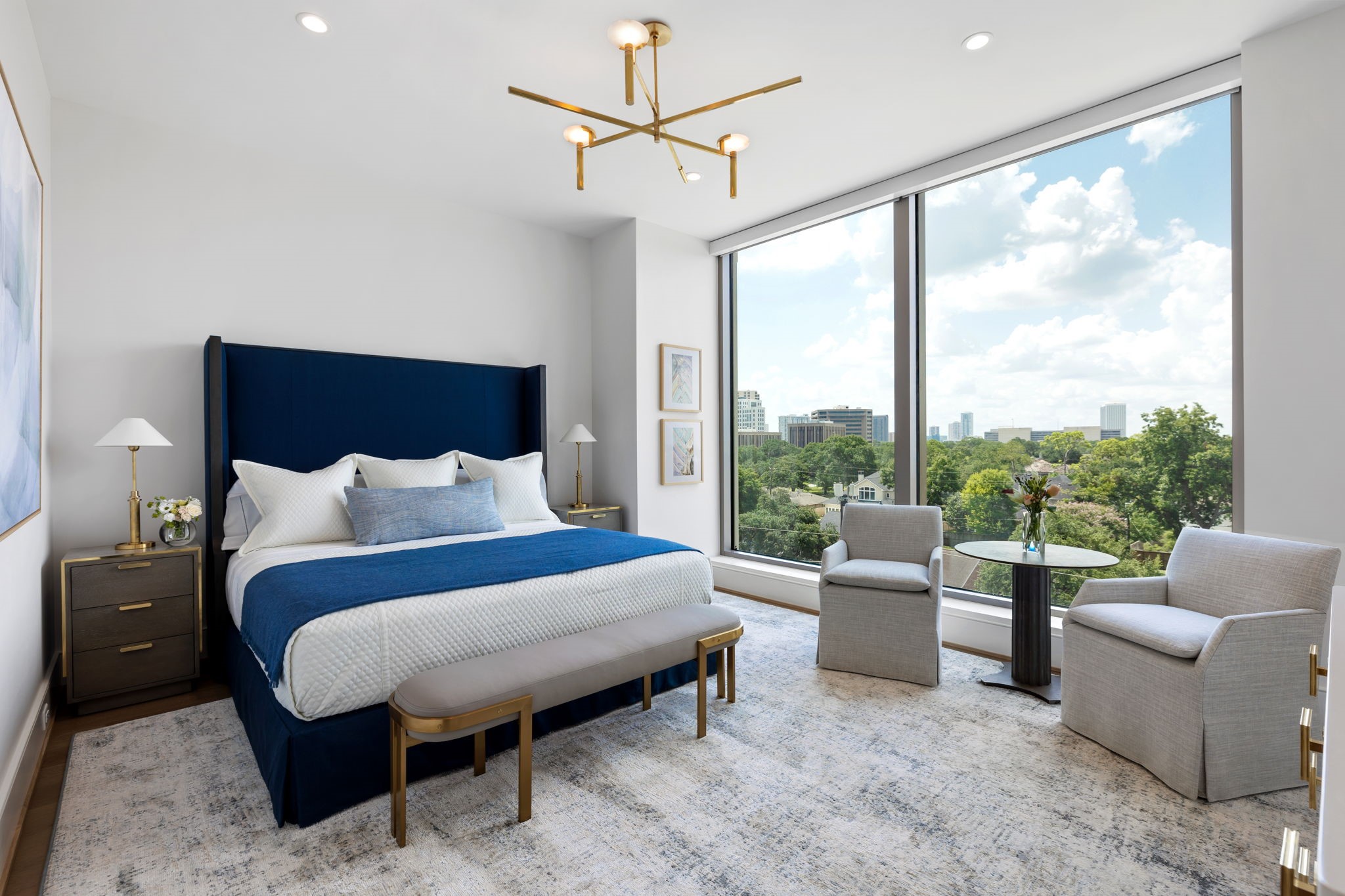 5656 San Felipe Street, Unit 1205 Houston, TX 77056 - Photo 31 of 45 a bed room with a bed and a large window