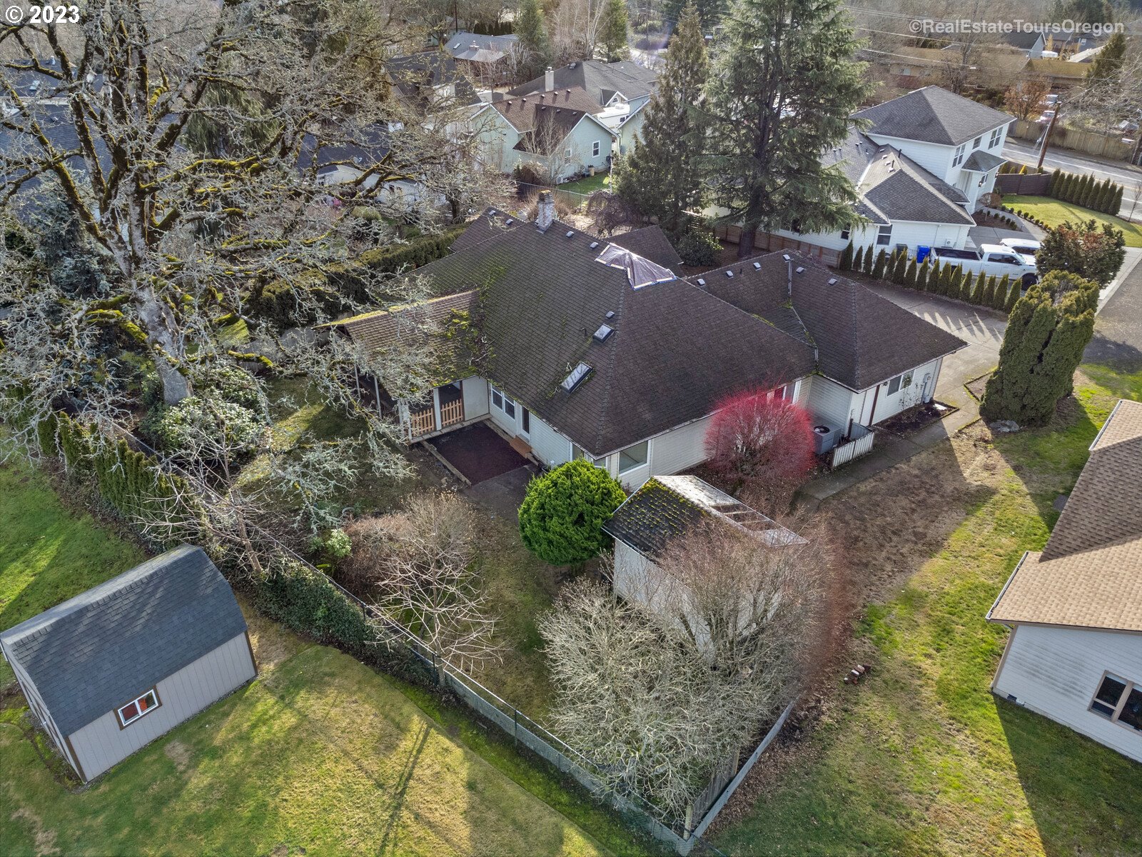 5161 Southeast Powell Valley Road Gresham, OR 97080 - Photo 27 of 32 an aerial view of a house with outdoor space
