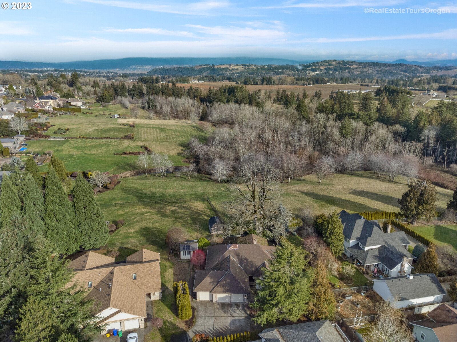 5161 Southeast Powell Valley Road Gresham, OR 97080 - Photo 30 of 32 an aerial view of a houses with outdoor space
