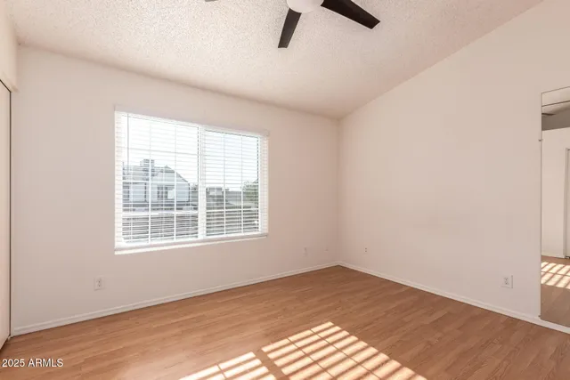 an empty room with a window