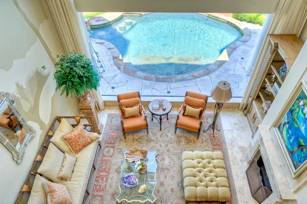 265 Promenade Street South Montgomery, TX 77356 - Photo 42 of 45 view of living room with furniture and floor to ceiling window