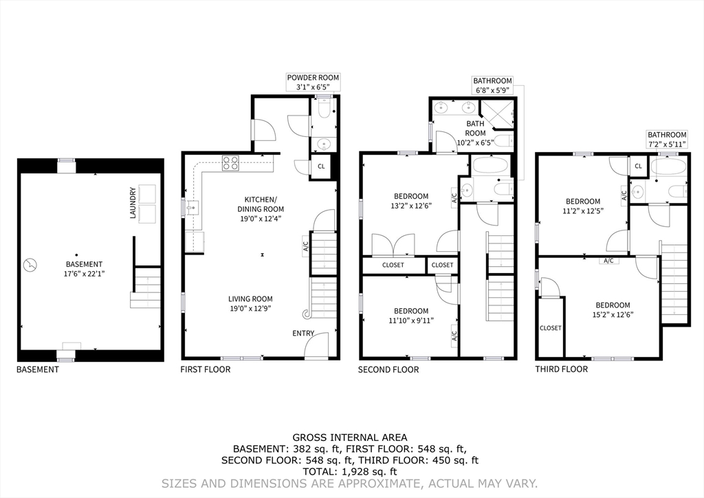 48 Spruce Street, Unit 1 Winchester, MA 01890 - Photo 29 of 29 a black and white photo of a floor plan