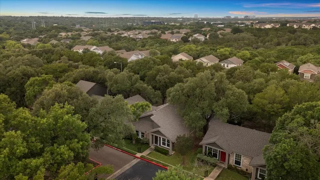 an aerial view of multiple house