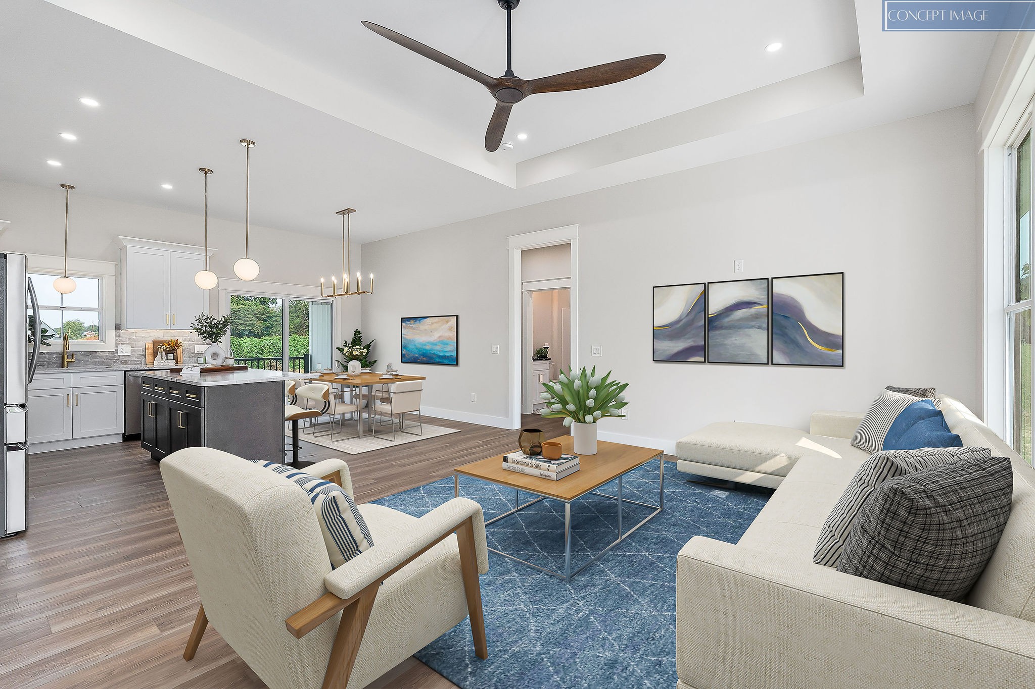 217 Oaklawn Cemetery Road Sparta, TN 38583 - Photo 7 of 42 a living room with furniture and kitchen view