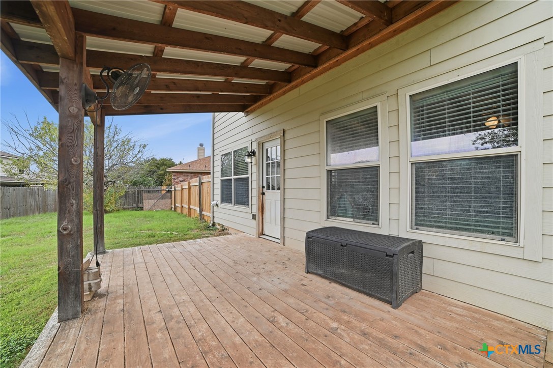 316 Housefinch Loop Leander, TX 78641 - Photo 32 of 37 Covered backyard patio, perfect for relaxing evenings.