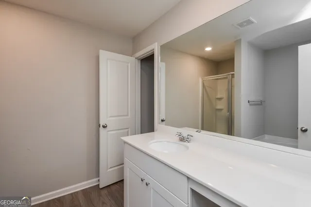 an empty room with a window