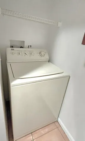 a close up view of washer and dryer