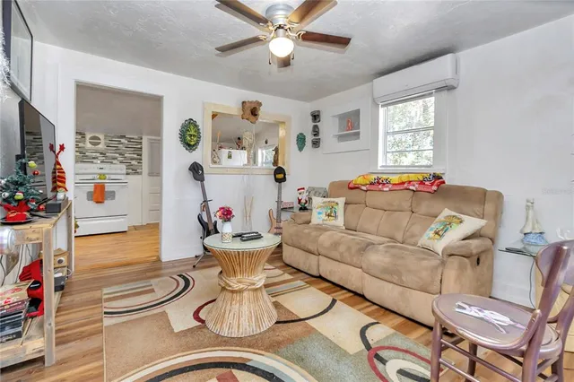 an aerial view of valley and lake