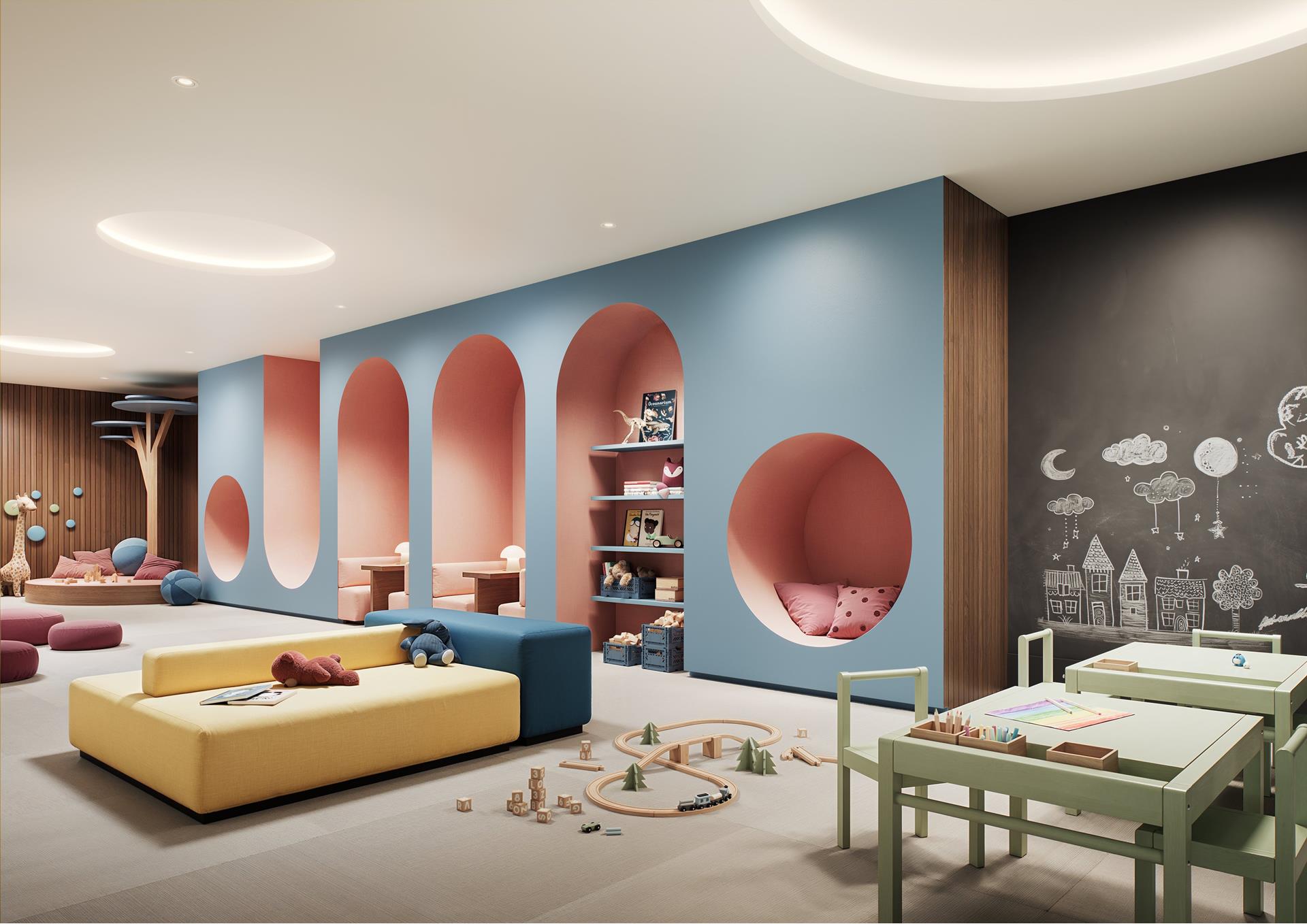 370 Lenox Avenue, Unit 406 Manhattan, NY 10027 - Photo 7 of 16 a living room with furniture and a large mirror