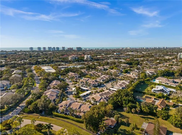 an aerial view of multiple house