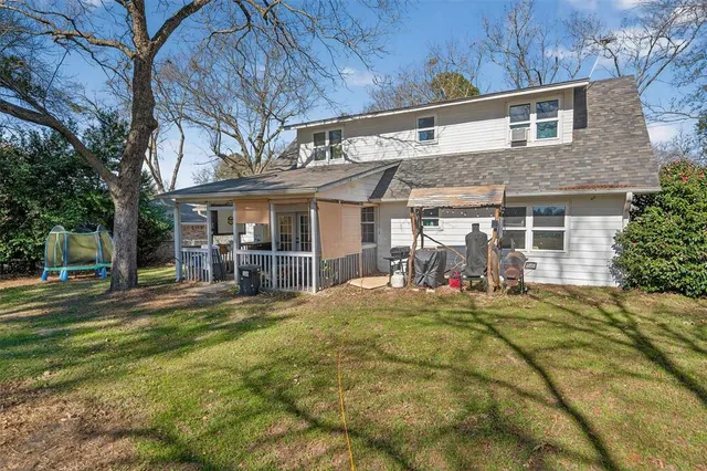 a view of a house with a patio